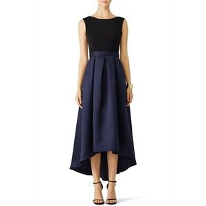 Hutch Colorblock High Low Dress Pleated Sleeveless